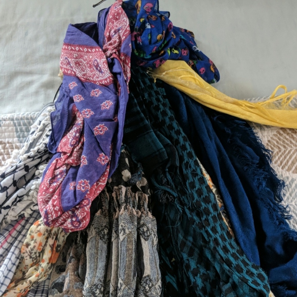 A whole bunch of scarves!!!